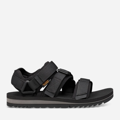 Teva Cross Strap Trail - Men's Teva Hiking Sandals - Black | India (LHWS16354)